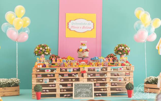 Eventos de Quitandinha da Olívia e Betina - 01 ano