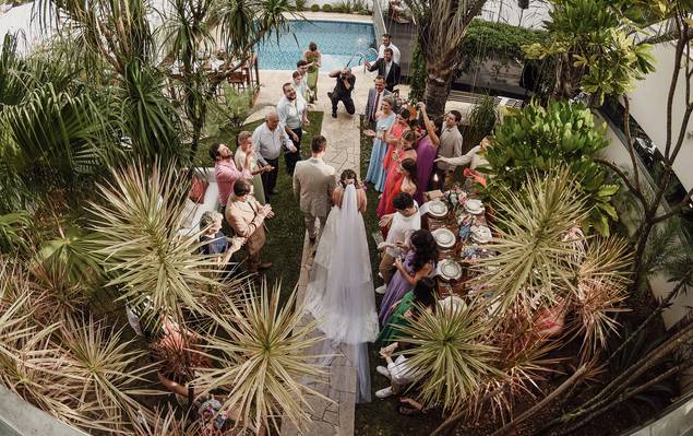 Casamento de Casamento intimista na casa