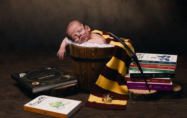 Newborn de Raul - Sessão Newborn Harry Potter 