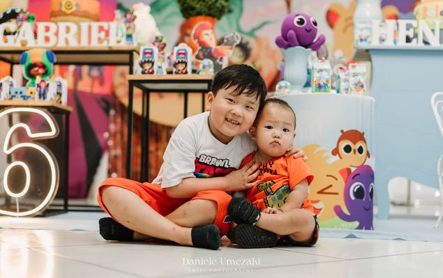 aniversário de Aniversário de 6 anos do Gabriel e 1 aninho do Naoki