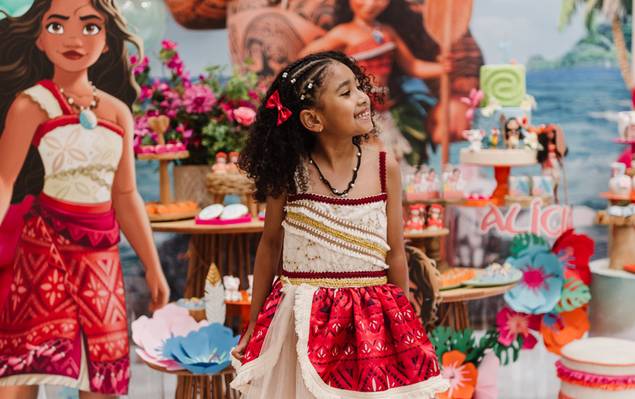 aniversário de Fotografia de aniversário infantil em Mogi das Cruzes – 7 anos da Alícia com tema Moana