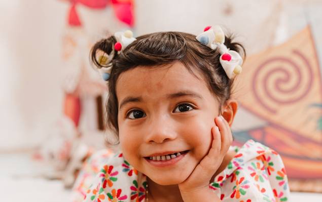 Fotografia de Aniversário Infantil  de Catarina 3 anos – Tema Moana 