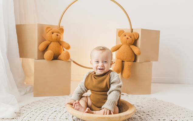 Acompanhamentos de 8 meses Noah 