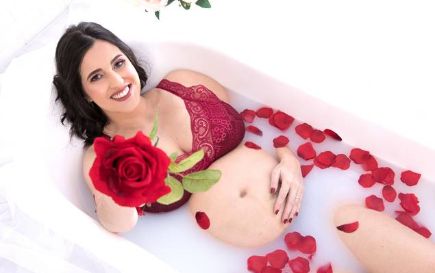 Gestante de À doce espera da Luana