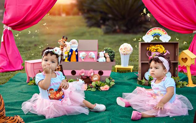 Infantil de Ensaio de Sarah e Samarah