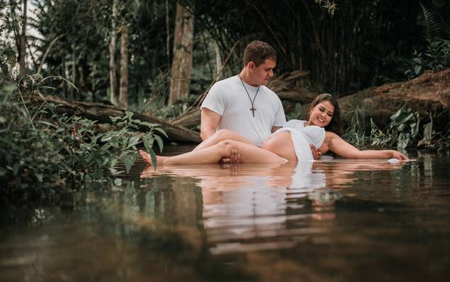 Ensaio Gestante de Lorraine e Neto à espera de Liz