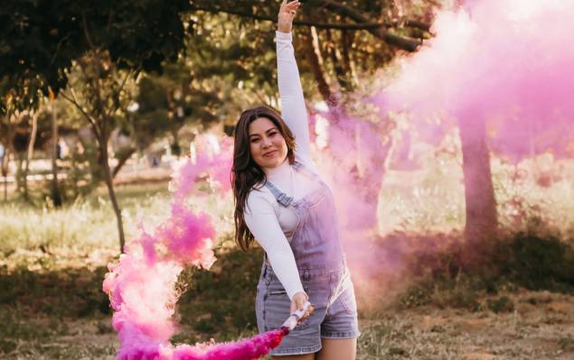 Gestante e família de Tassia