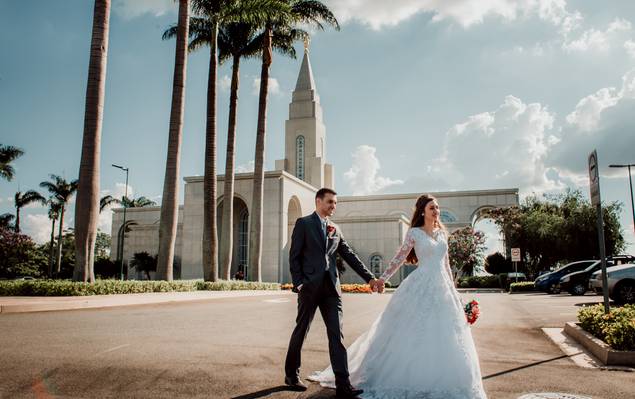 LDS Wedding  de Júlia & Renan | Templo de Campinas
