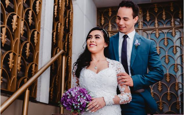 LDS Wedding  de Carolinne & Kauê | Templo de São Paulo