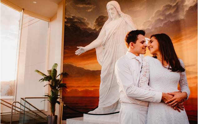 LDS Wedding  de Thais & Douglas | Templo de São Paulo