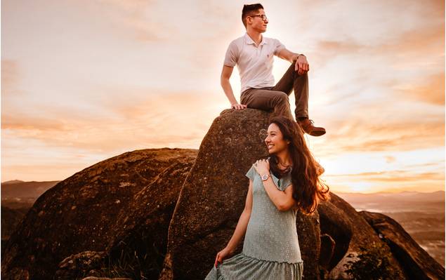 LDS Wedding  de Evelyn & Alexandre | Pré-Wedding no Pico do Olho d'agua