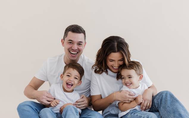 Família de Luísa, André, Bê e Cacá