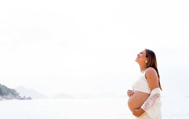 Gestante de Cíntia à espera do pequeno Lucas