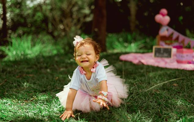 Ensaio Infantil de Smash The Cake - Esther 1 Ano