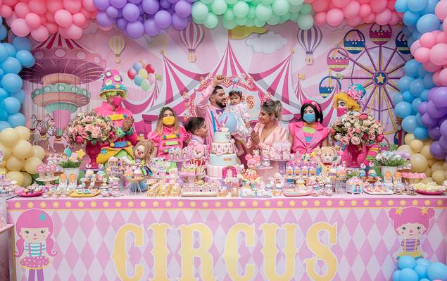 Aniversário Infantil de Aniversário Maria Flor 1 Ano 