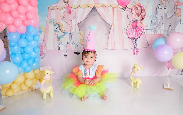 Ensaio Infantil de Smash The Cake Maria Flor 1 Ano