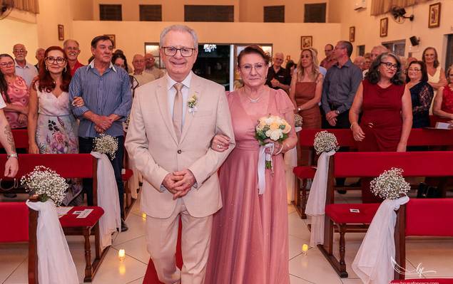 Casamento de Bodas de Ouro em Porto Alegre Igreja Nossa Senhora do Caravaggio | Alfeu e Luiza