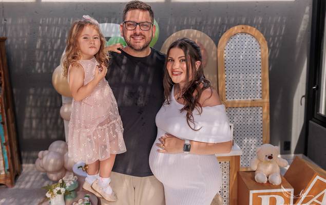 Evento de Fotografia de Chá de Bebê no Jardim Secreto - Casa de Eventos em São Leopoldo | Carol na espera do João