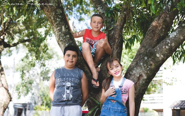 Ohana Família de Ensaio Infantil| Trio Leonardo, Lucas e Pâmela