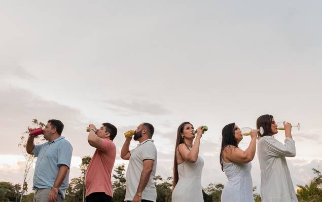Pré Casamento de Ensaio quadruplo dos Primos 