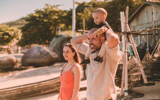 Familia de  Ensaio de Família na Praia - Isabell e Arthur - Florianópolis - SC