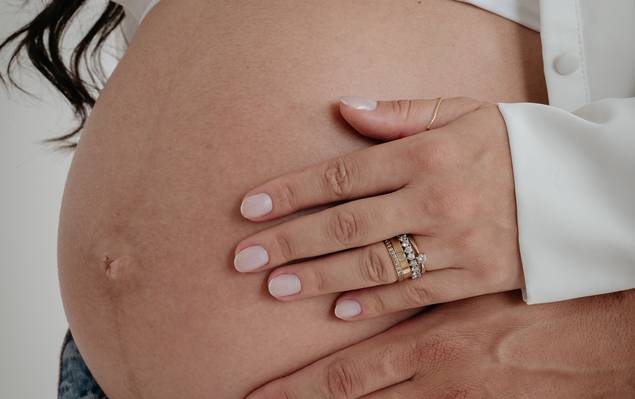 Ensaio Gestante de A espera de Bernardo