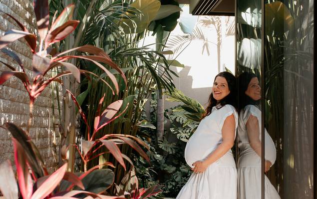 Ensaio Gestante de A espera de Mariana