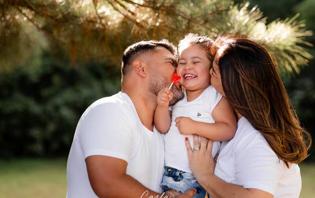 Ensaio em família de Helena 3 anos
