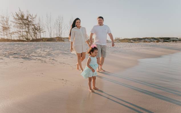 Família de Ensaio Família na praia