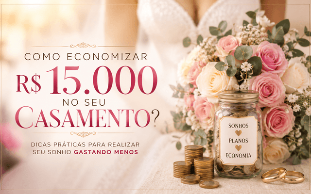 COMO ECONOMIZAR R$ 15.000 NO SEU CASAMENTO?