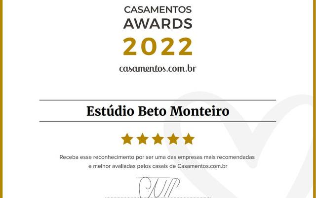 Casamentos Award - Ganhamos o prêmio 