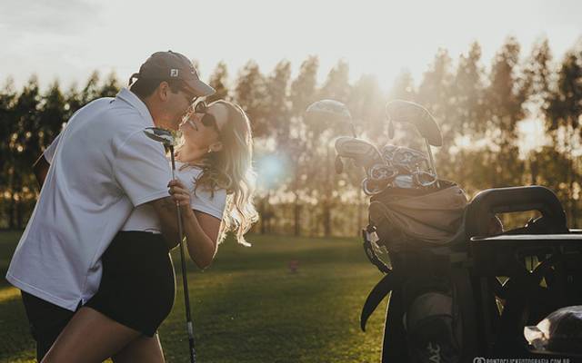 Ensaio de Casal em Campo de Golfe em Bauru | Guilherme e Katioska