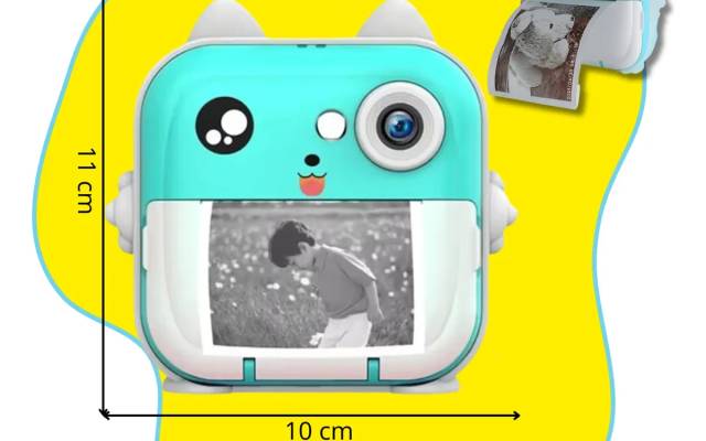 Ideia de Presente para pajens e porta aliança  - Câmera Infantil Divertida Com Impressora + Canetinha Colorir

