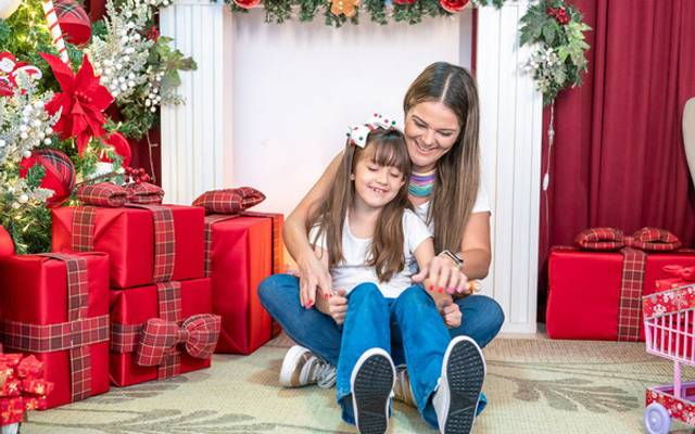 A magia do natal em família
