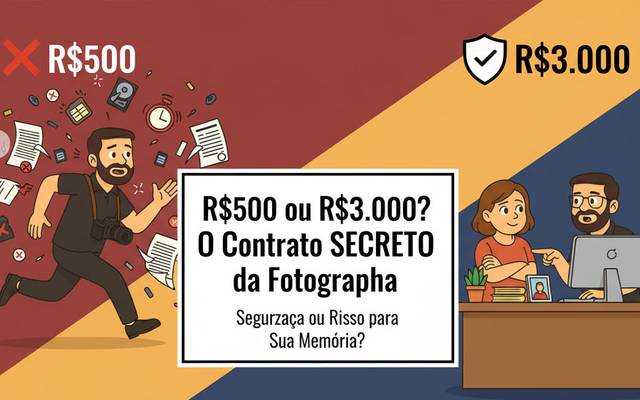 R$500 ou R$3.000? O Contrato Secreto do Preço na Fotografia que Ninguém Te Conta

