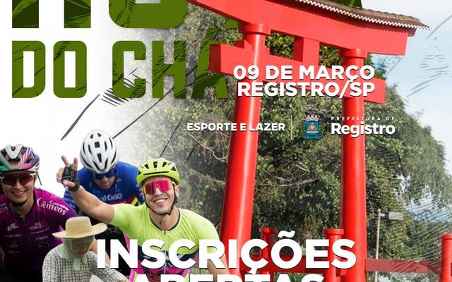 1ª ETAPA- ROTA DO CHÁ
REGISTRO-SP
INSCRIÇÕES ABERTAS!!!
CLIQUE NA FOTO ABAIXO!
