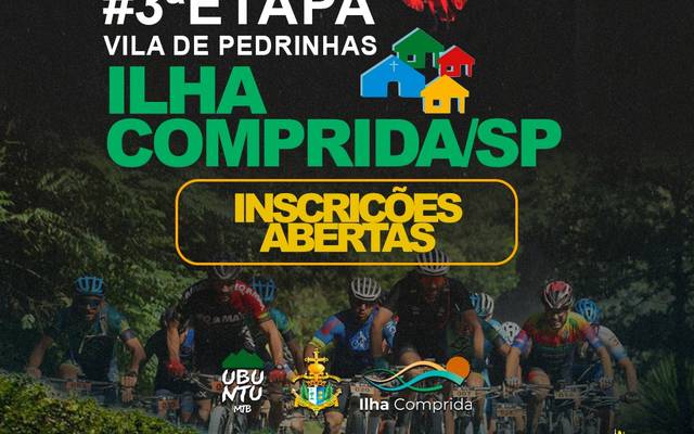 3ª Etapa- Ilha Comprida-SP.
Local: Vila de Pedrinhas.
Inscrição: Clique na foto abaixo!!!