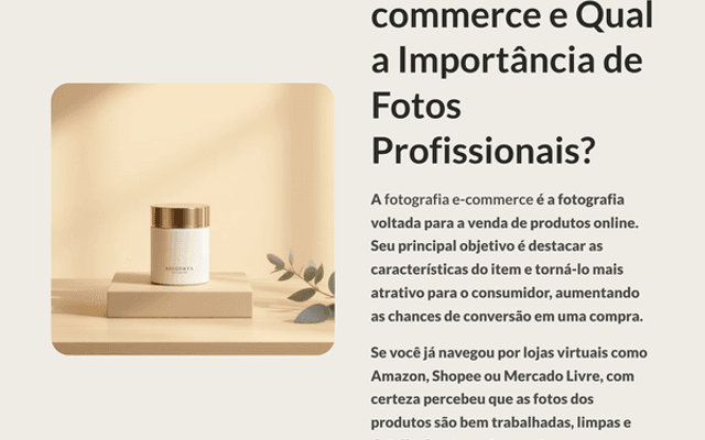 E-book: Fotografia para E-commerce – A Arte de Vender com Imagens Profissionais