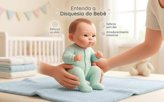 Meu bebê sofre para fazer cocô? Entenda o que é a Disquesia do Lactente