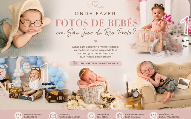 Onde fazer fotos de bebês em São José do Rio Preto?