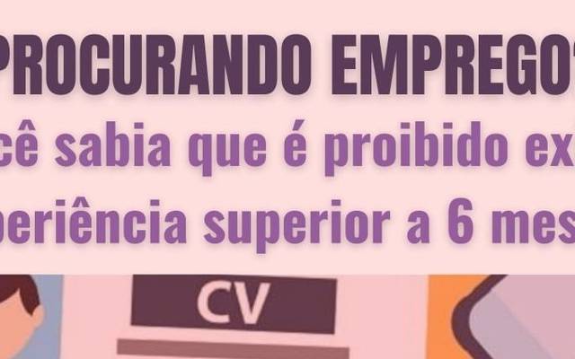 ESTÁ PROCURANDO EMPREGO E ESTÃO EXIGINDO MAIS DO QUE 6 MESES DE EXPERIÊNCIA?