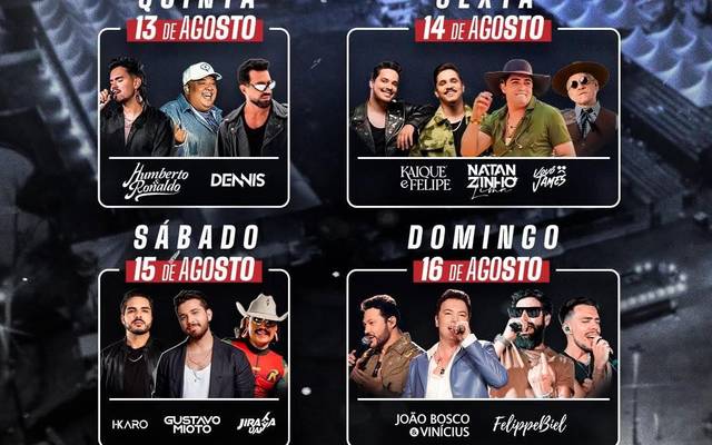 É ESSE LINE-UP QUE TE ESPERA EM AGOSTO.
