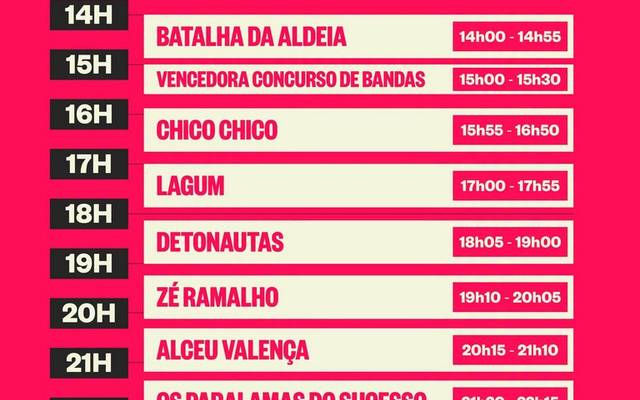 O line-up você já sabia, agora é hora de montar o cronograma! Bora? 