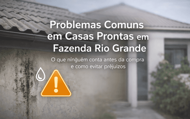 Os problemas mais comuns nas casas prontas em Fazenda Rio Grande