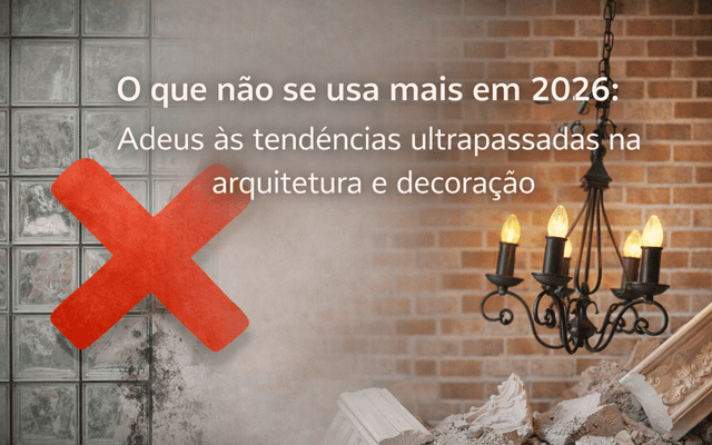 O que não se usa mais em 2026: adeus às tendências ultrapassadas na arquitetura e decoração
