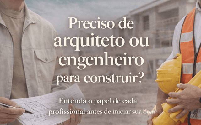 Preciso de arquiteto ou engenheiro para construir?