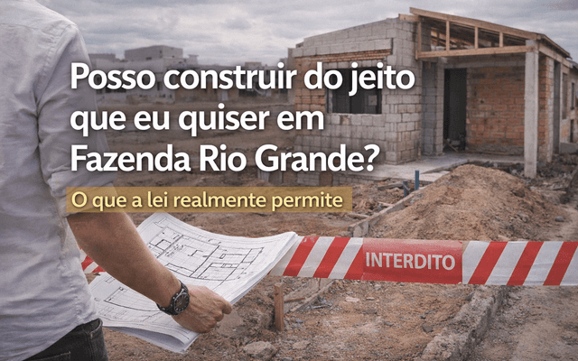 Posso construir do jeito que eu quiser em Fazenda Rio Grande? O que a lei realmente permite