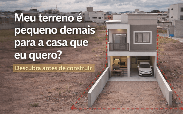 Meu terreno é pequeno demais para a casa que eu quero? Descubra antes de construir