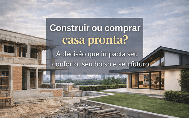 Construir ou comprar casa pronta? A decisão que impacta seu conforto, seu bolso e seu futuro