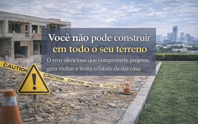 Você não pode construir em todo o seu terreno